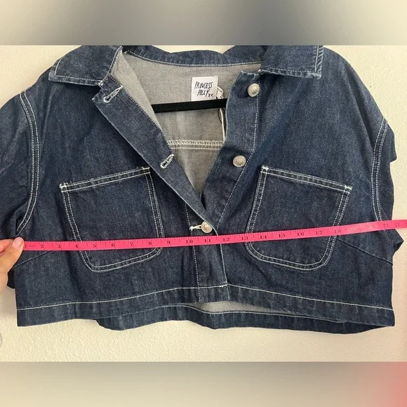 Princess Polly Pioneer Denim Crop Jacket - Picture 3 of 6